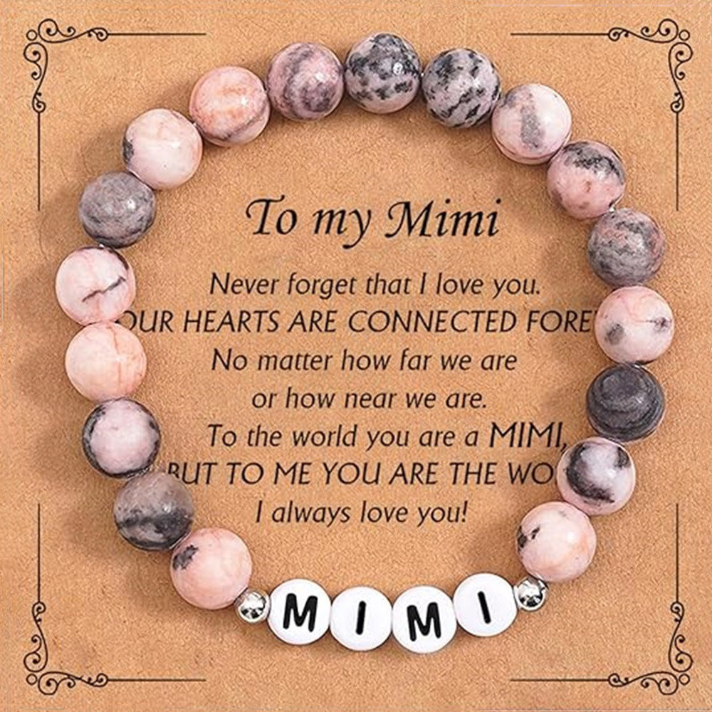 Natural Stone Pink-Red Zebra Tree of Life Bracelet - Perfect Gift for Big & Little Sisters, Girls, and Boys CJ