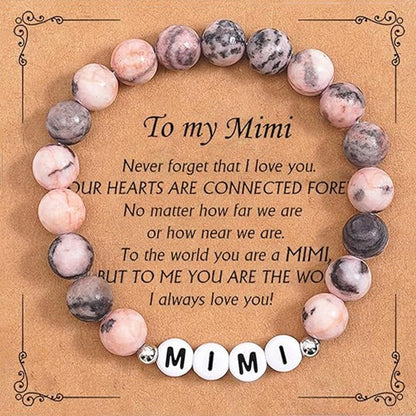 Natural Stone Pink-Red Zebra Tree of Life Bracelet - Perfect Gift for Big & Little Sisters, Girls, and Boys CJ