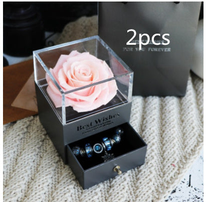 Eternal Flower Rose Jewelry Box for Birthday Presents Valentines Day Wedding Gift A&S Collection