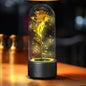 Creative 2 In 1 Rose Flowers LED Light And Bluetooth-compatible Speaker Valentine's Day Gift Rose Luminous Night Light Ornament In Glass Cover A&S Collection