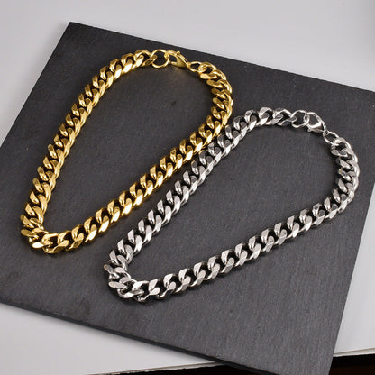 L158 Thick Curb chain 15mm choker Blogger Punk Jewelry Gold Plated stainless Steel Cuban Chain Necklace for women A&S Collection