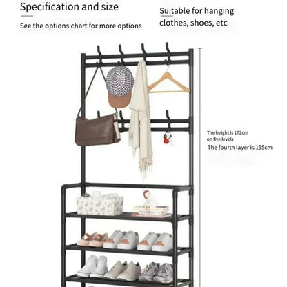 Clothes Hat Hangers Shoe Rack Multi-ayer Shoe Rack Simple Floor Shoes and Hat Racks Load-bearing Living Room Organizer Shelf A&S Collection