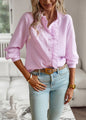Striped Long Sleeve Shirt Fashion Ruffle Design Button Up Tops Casual Office Blouse Elegant Commuting Women's Clothing A&S Collection
