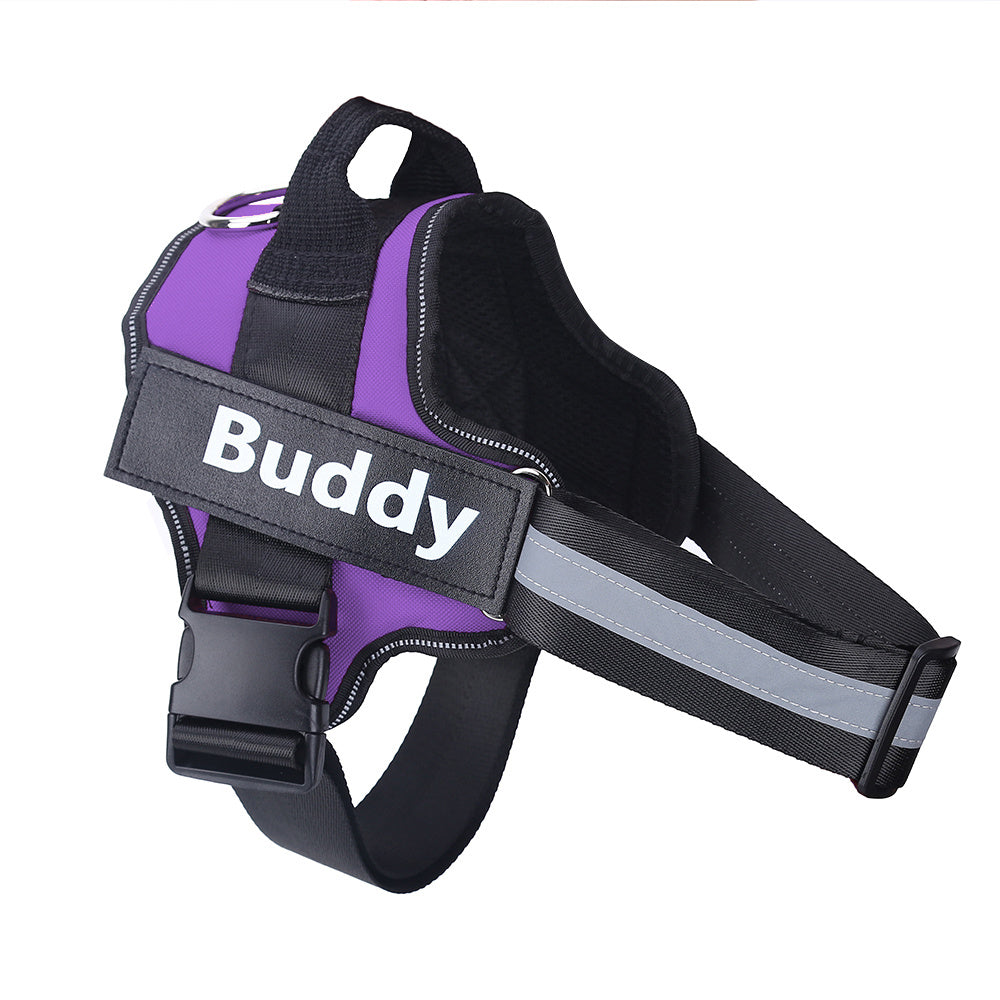 Personalized Dog Harness NO PULL Reflective Breathable Adjustable Pet Harness Vest For Small Large Dog Custom Patch Pet Supplies A&S Collection