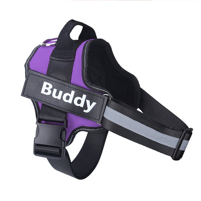 Personalized Dog Harness NO PULL Reflective Breathable Adjustable Pet Harness Vest For Small Large Dog Custom Patch Pet Supplies A&S Collection