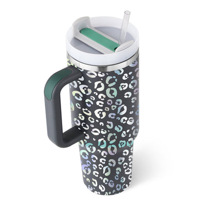 40 Oz Tumbler With Handle Straw Insulated, Stainless Steel Spill Proof Vacuum Coffee Cup Tumbler With Lid Tapered Mug Gifts For Valentine Lover Suitable For Car Gym Office Travel A&S Collection