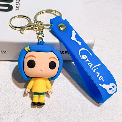 New Mother Ghost keychain necklace Caroline cartoon character keychain cartoon creative pendant A&S Collection