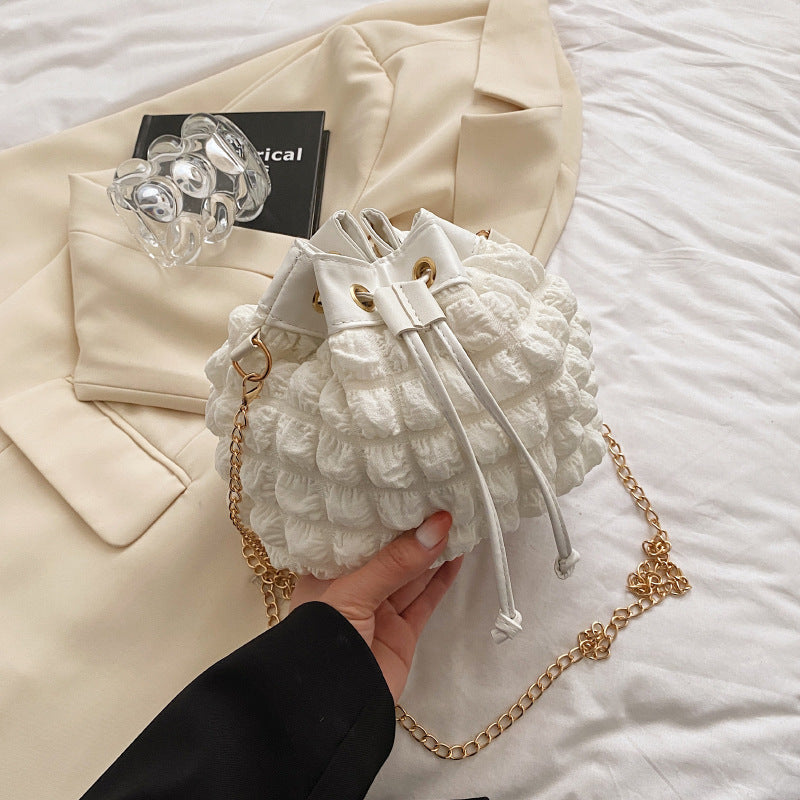 Elegant pleated bubble bag: chic, soft crossbody A&S Collection