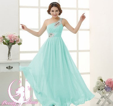 Evening dress one-shoulder dinner banquet long banquet A&S Collection