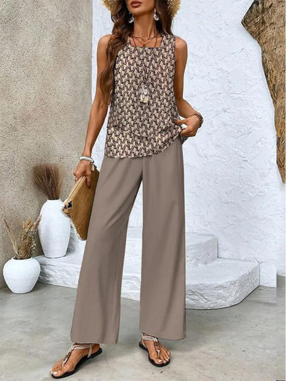 "Sleeveless Vest Pant Suit CJ