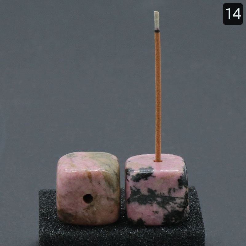 Exquisite crystal agate incense holders—add elegance to any space. CJ