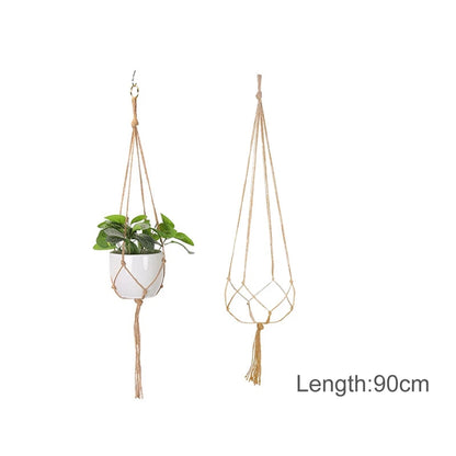 Hanging Plant Handmade Macrame Plant Hanger Flower Pot Planter Hanger Wall Decor Courtyard Garden Hanging Planter Hanging Basket A&S Collection