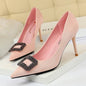 Shine Bright: Elegant Pointed Rhinestone High Heels for Every Occasion CJ
