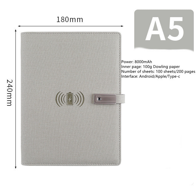 Multifunctional Power Bank Notepad With U Disk Business Suit