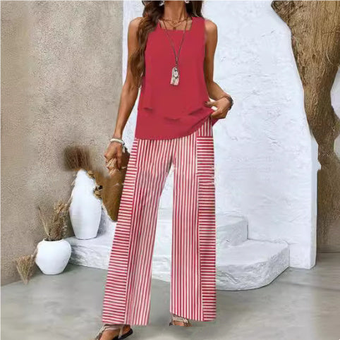 "Sleeveless Vest Pant Suit CJ