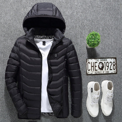 New Heated Jacket Coat USB Electric Jacket Cotton Coat Heater Thermal Clothing Heating Vest Men's Clothes Winter A&S Collection
