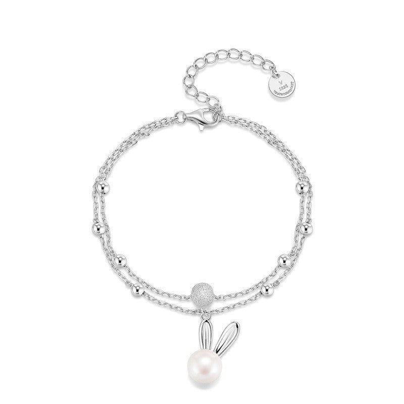 S925 Sterling Silver Freshwater Pearl Pendant - Elegant Clavicle Chain for Timeless Style CJ