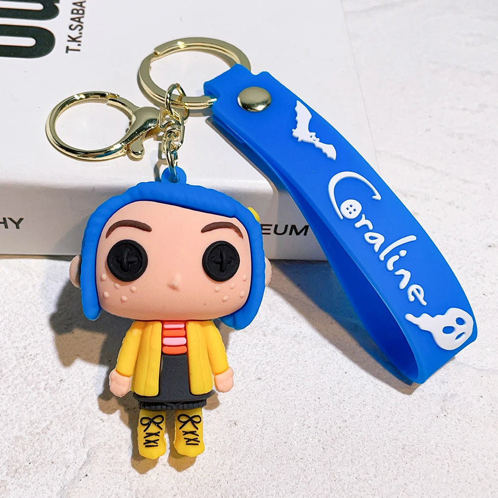 New Mother Ghost keychain necklace Caroline cartoon character keychain cartoon creative pendant A&S Collection