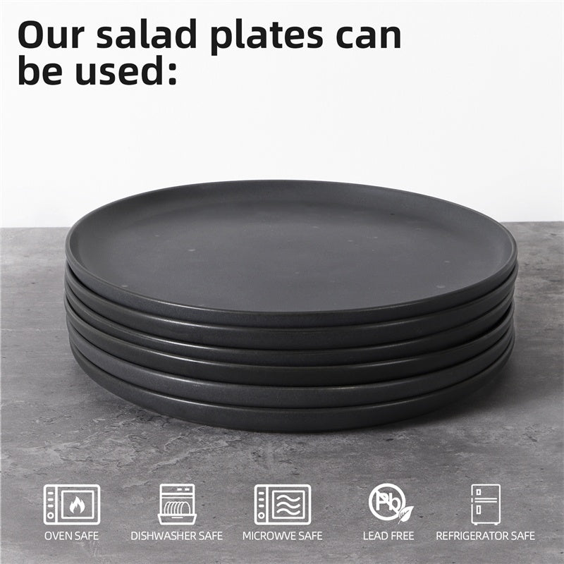 Steak Plate Creative Western Food Plate Vegetable Plate Set Of 6 For Cereal, Salad, Pasta, Soup, Dessert, Serving Dishwasher, Microwave And Oven A&S Collection