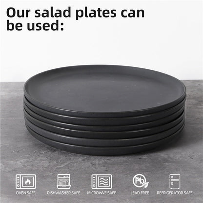 Steak Plate Creative Western Food Plate Vegetable Plate Set Of 6 For Cereal, Salad, Pasta, Soup, Dessert, Serving Dishwasher, Microwave And Oven A&S Collection
