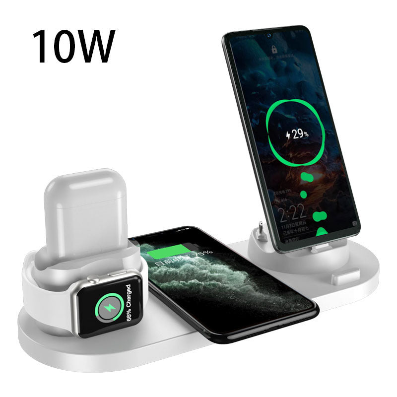 Wireless Charger For IPhone Fast Charger For Phone Fast Charging Pad For Phone Watch 6 In 1 Charging Dock Station A&S Collection
