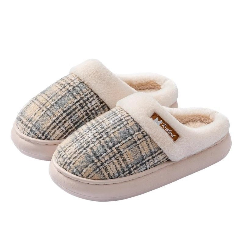Women's Thick Bottom Non Slip Cotton Slippers
