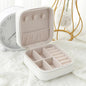 1PC Jewelry Organizer Display Travel Jewelry Zipper Case Boxes Earrings Necklace Ring Portable Jewelry Box Leather Storage A&S Collection