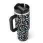 40 Oz Tumbler With Handle Straw Insulated, Stainless Steel Spill Proof Vacuum Coffee Cup Tumbler With Lid Tapered Mug Gifts For Valentine Lover Suitable For Car Gym Office Travel A&S Collection