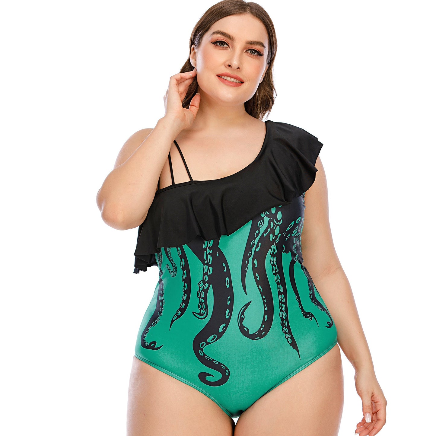 Women's Fashion Printed One-piece Swimsuit CJ