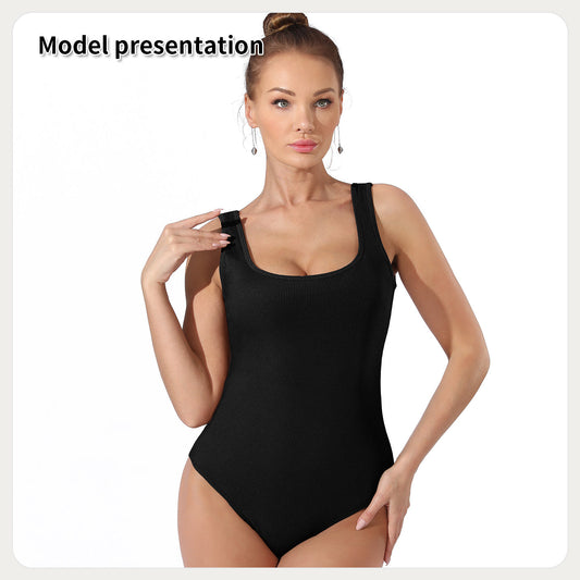 Women's Fashion Simple Solid Color Bodysuit A&S Collection