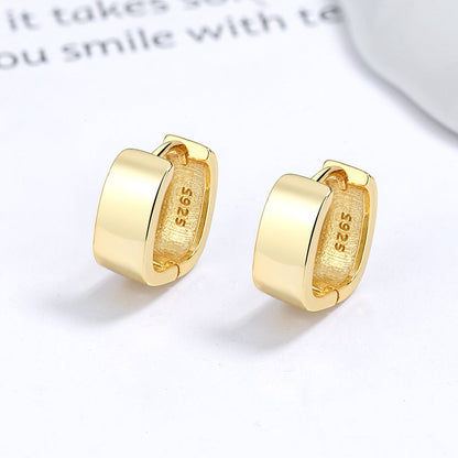 925 sterling silver geometric square earrings simple female personality cold wind le 18k gold earrings jewelry A&S Collection