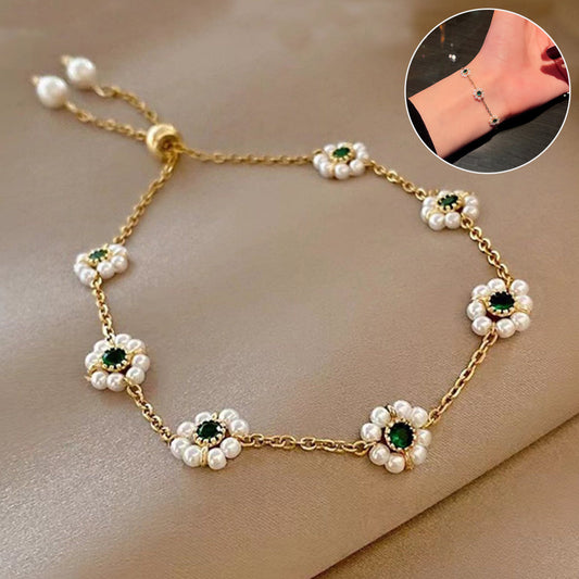 Pearl Flowers Bracelet All-match Fashion Adjustable Chain Bracelet A&S Collection
