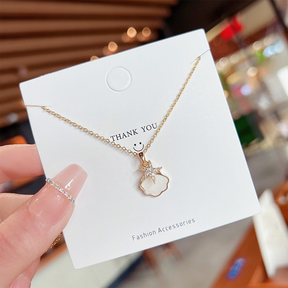 Fashion Titanium Steel Necklace - Light Luxury Design with Advanced Sense for Unique Style CJ