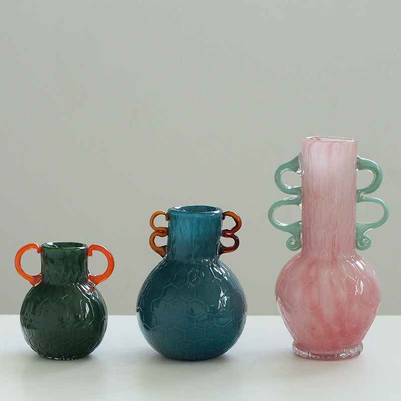 Vivid colorful vases—stunning accents for modern hallways. CJ