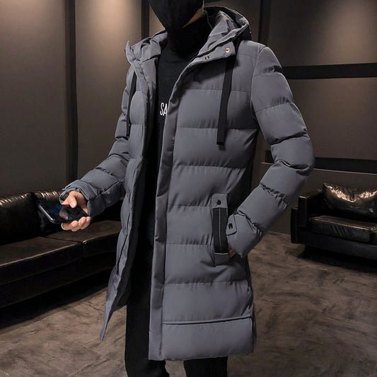 Men's long thickened cotton-padded jacket, trendy and warm for winter A&S Collection