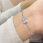 Glow-in-the-Dark Luminous Butterfly Jewelry Set: Stunning Blue Necklace and Bracelet Combo – Perfect Clavicle Chain Choker for Women’s Parties and Gifts" CJ