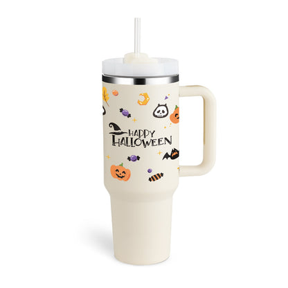 40 Oz Tumbler With Handle Straw Insulated, Stainless Steel Spill Proof Vacuum Coffee Cup Tumbler With Lid Tapered Mug Gifts For Valentine Lover Suitable For Car Gym Office Travel A&S Collection