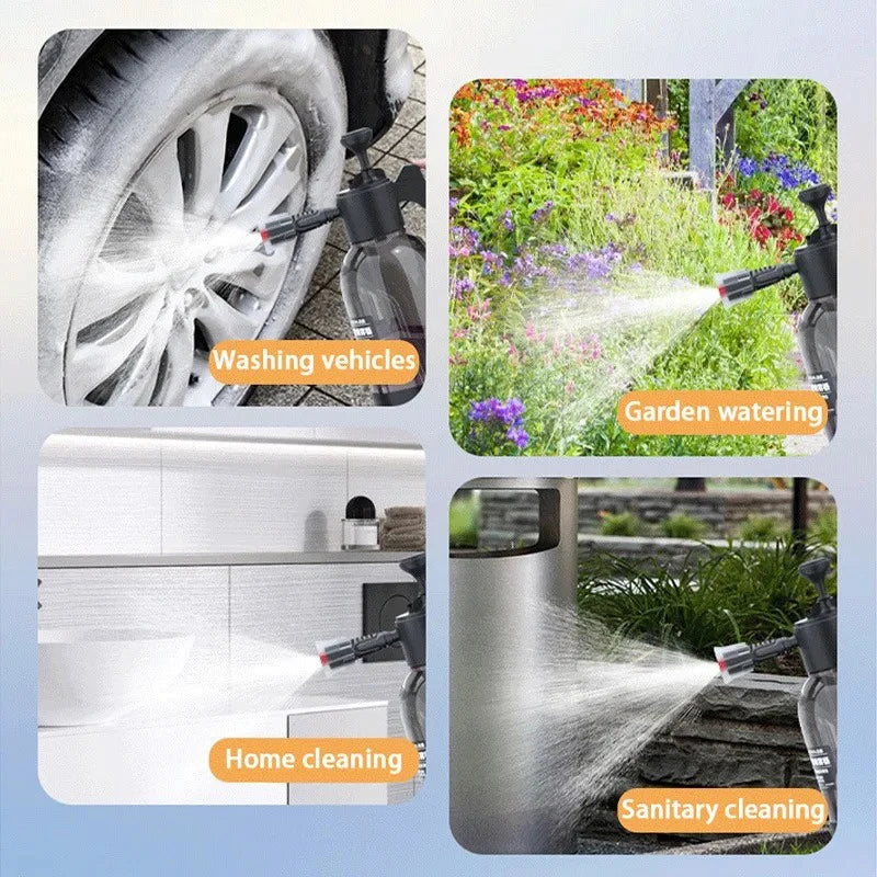 2L Hand Pump Foam Sprayer: Versatile Gardening and Cleaning Tool with Snow Foam Gun Nozzle and Pressure Relief Valve A&S Collection