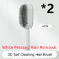 Self Cleaning Hair Brush For Women One-key Cleaning Hair Loss Airbag Massage Scalp Comb Anti-Static Hairbrush CJ