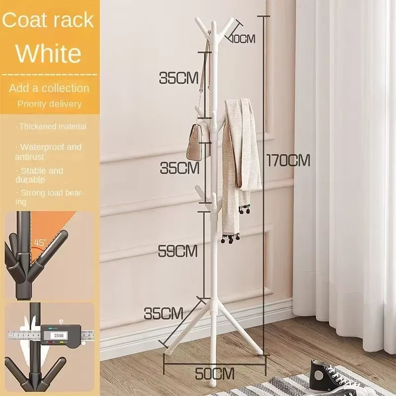 Clothes and Hats Rack Floor To Floor Bedroom Coat Hook Bedroom Vertical Tree Branch Shape Holder Hat Scarf Handbag Storage Hange A&S Collection