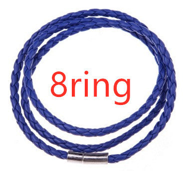 Personalized Mens Braided Genuine Leather Bracelet Stainless Steel Custom Beads Name Charm Bracelet For Men With Family Names A&S Collection