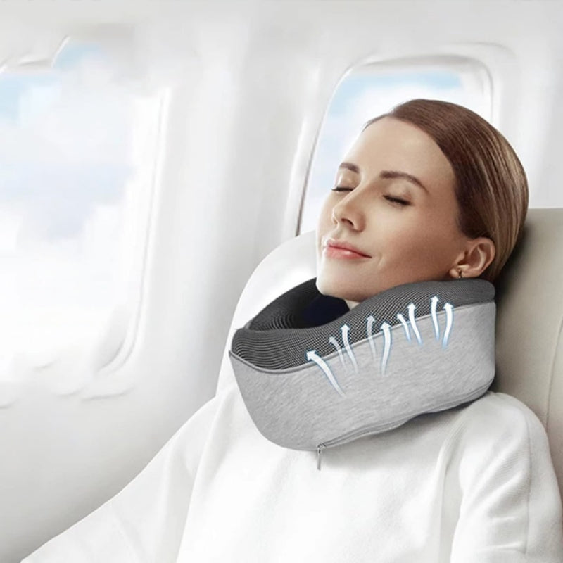 Travel Neck Pillow Non-Deformed Airplane Pillow Travel Neck Cushion Durable U-Shaped Travel Memory Cotton Nap Neck Pillow A&S Collection