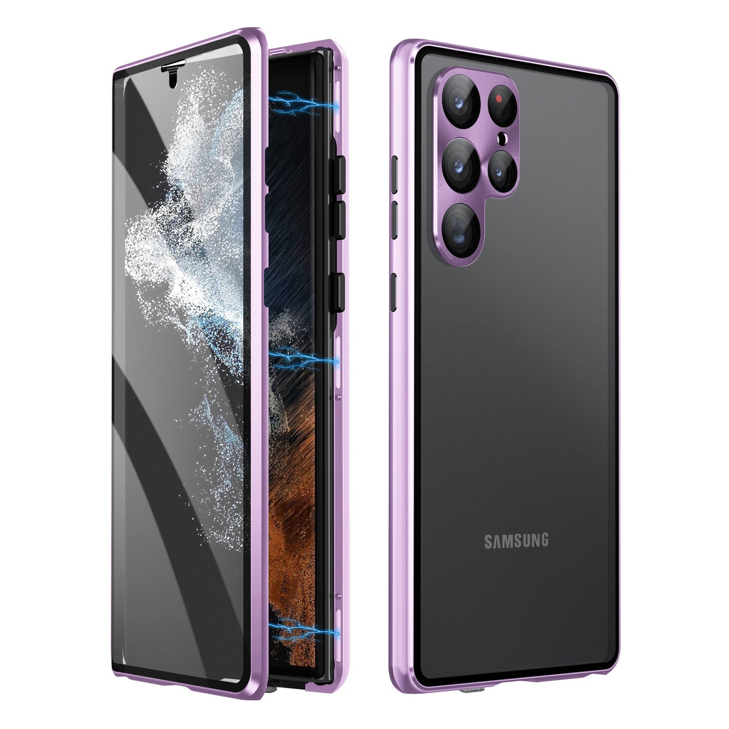Applicable To S24Ultra Peep-proof Magnetic Mirror Universal Magnetic King Phone Case.