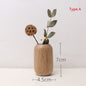 Japanese Style Groceries Solid Wood Dried Flowers And Flowerpot Wooden Craftwork Ins Vase A&S Collection
