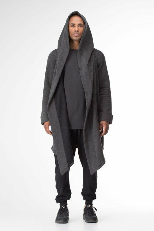 Amazon men's clothing, eBay AliExpress new men's coat coat hooded long cardigan coat Hypersku
