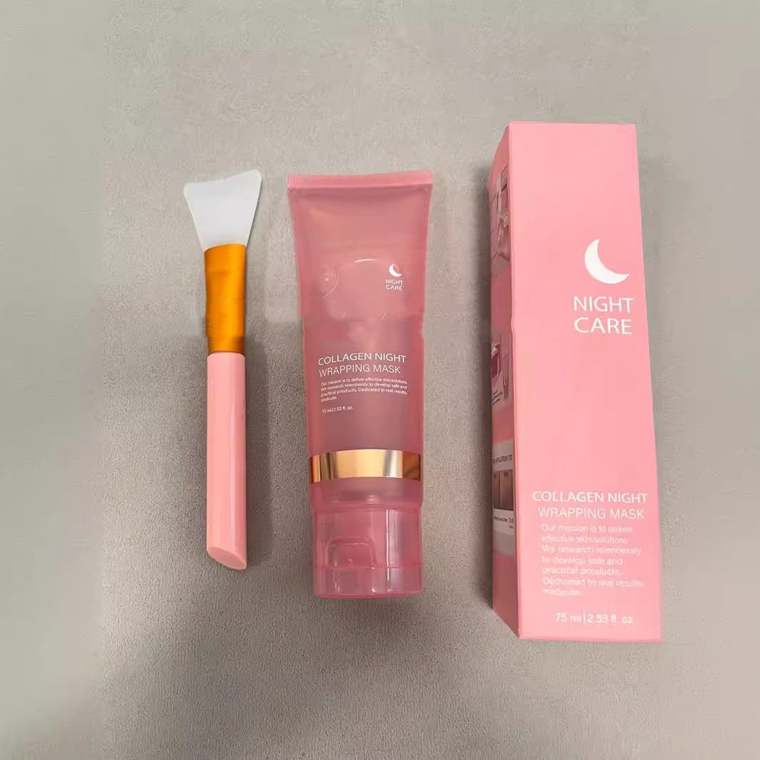 Collagen Wrapping Night Mask: Natural Ingredients for Firming, Elasticity, and Deep Hydration – Anti-Wrinkle Solution for Radiant Skin Care CJ
