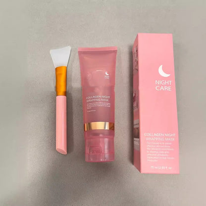 Collagen Wrapping Night Mask: Natural Ingredients for Firming, Elasticity, and Deep Hydration – Anti-Wrinkle Solution for Radiant Skin Care CJ