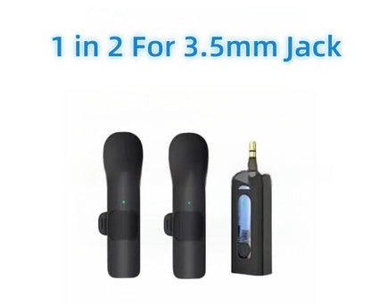 Dual Wireless Lavalier Microphone - Perfect for Outdoor Use with Crystal-Clear Audio CJ