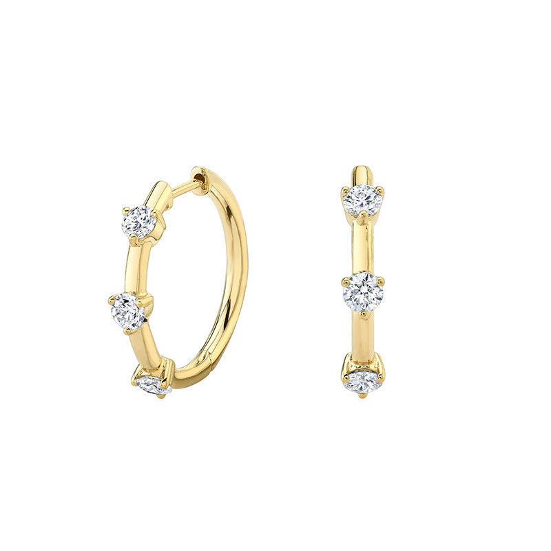 Luxury micro-et zircon ear clip fashion trend exquisite women's wind earrings batch A&S Collection