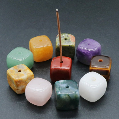 Exquisite crystal agate incense holders—add elegance to any space. CJ